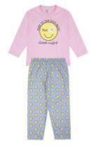 Pijama Infantil Feminino Inverno Smile - Hey Kids Rosa Claro