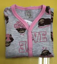 Pijama Infantil Feminino Macacão Bicho Preguiça Pingo Lelê