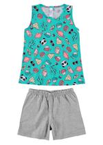 Pijama Infantil Feminino Mãe e Filha Verde Malwee