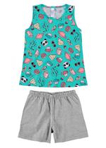 Pijama Infantil Feminino Mãe e Filha Verde Malwee