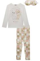 Pijama Infantil Feminino Meia Estação Blusa Manga Longa E Calça Com Máscara Kukiê K6 Pijama Infantil Feminino Meia Estação Blusa Manga Longa E Calça Com Máscara Kukiê K6