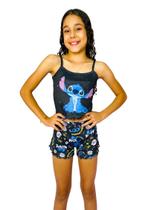 Pijama Infantil Feminino Stitch Ondinha Roupa de De Dormir Personagens
