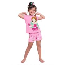 Pijama infantil - feminino - tamanho 10 ao 16 112720 - kyly