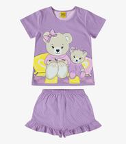 Pijama Infantil Feminino Ursinhos Rovi Kids Roxo