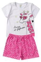 Pijama Infantil Feminino Verão Always On Fashion - Hey Kids - Branco