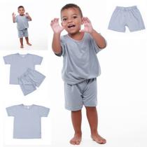 Pijama infantil Fifico Modas na cor cinza