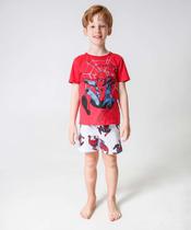 Pijama Infantil Homem Aranha Marvel Tam 4 a 12 Vermelh-47043