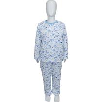 Pijama Infantil Inverno Soft Conjunto Longo Dinossauro Azul