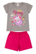 Pijama Infantil Juvenil Menina Verão em Meia Malha