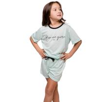 Pijama Infantil Kids Para Menina Modelo De Calor Com Estampa Divertida