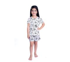 Pijama infantil lana manga curta com canetinha lavável kit para colorir divertido estampado personagens Pijama infantil lana manga curta com canetinha lavável kit para colorir divertido estampado personagens