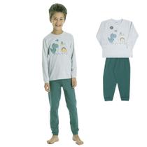 Pijama Infantil Longo Brilha No Escuro Dino Baby Dadomile Pijama Infantil Longo Brilha No Escuro Dino Baby Dadomile