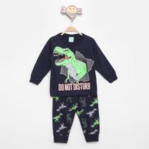 Pijama Infantil Longo Kyly Dino Brilha no Escuro Masculino