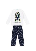 Pijama infantil longo masculino 100% algodão com estampa que brilha no escuro Tam 12 Pijama infantil longo masculino 100% algodão com estampa que brilha no escuro Tam 12