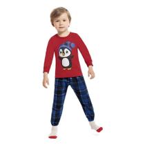 Pijama infantil longo Pinguim - Boca Grande