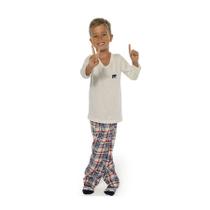 Pijama Infantil Longo Xadrez DeMillus 285433 malha / algodão