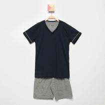 Pijama Infantil Lupo Curto Liso Básico Masculino