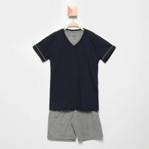 Pijama Infantil Lupo Curto Liso Básico Masculino