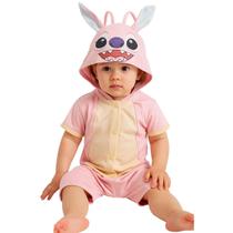 Pijama Infantil Macacão Fantasia Personagem Bebe Rosa