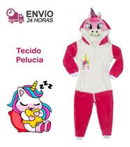 Pijama Infantil Macacão Kigurumi Fantasia Unicórnio Pelúcia Pijama Infantil Macacão Kigurumi Fantasia Unicórnio Pelúcia