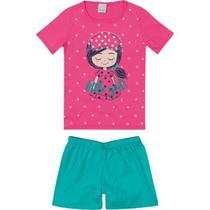 Pijama Infantil Manga Curta Menina 4 ao 8 Malwee Ref. 83332