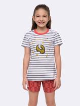 Pijama Infantil Manga Curta Quidditch com Patch Bordado