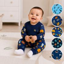 Pijama Infantil Manga Longa Calça Malha Menino Bebê Dia Frio 5 a 7 meses Tamaho M Tamanho:M Pijama Infantil Manga Longa Calça Malha Menino Bebê Dia Frio 5 a 7 meses Tamaho M Tamanho:M