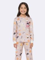 Pijama Infantil Manga Longa Cat Amour