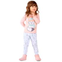 Pijama infantil manga longa estampa raposa dedeka ref:23676 1/3