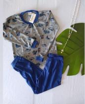 Pijama infantil manga longa
