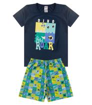 Pijama Infantil Masculino Brilha No Escuro kappes Azul