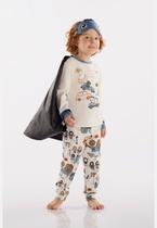Pijama Infantil Masculino com 3 Peças em Suedine Up Baby