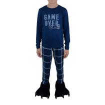 Pijama Infantil Masculino Danka Game Xadrez Longo Azul 0120 Pijama Infantil Masculino Danka Game Xadrez Longo Azul 0120