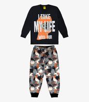 Pijama Infantil Masculino Dino Rovi Kids Preto