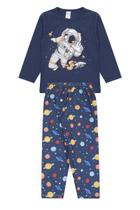 Pijama Infantil Masculino Inverno Astronauta - Hey Kids Azul