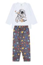 Pijama Infantil Masculino Inverno Astronauta - Hey Kids Branco Pijama Infantil Masculino Inverno Astronauta - Hey Kids Branco