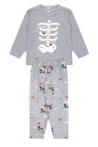 Pijama Infantil Masculino Inverno Esqueleto- Hey Kids Mescla Pijama Infantil Masculino Inverno Esqueleto- Hey Kids Mescla