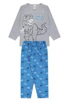Pijama Infantil Masculino Inverno Game Night - Hey Kids Mescla
