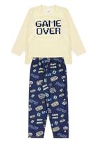 Pijama Infantil Masculino Inverno Game Over - Hey Kids Amarelo Pijama Infantil Masculino Inverno Game Over - Hey Kids Amarelo