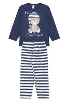 Pijama Infantil Masculino Inverno Good Night - Hey Kids Azul Pijama Infantil Masculino Inverno Good Night - Hey Kids Azul