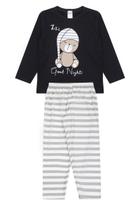 Pijama Infantil Masculino Inverno Good Night - Hey Kids Preto Pijama Infantil Masculino Inverno Good Night - Hey Kids Preto