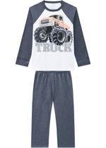 Pijama Infantil Masculino Inverno Mescla Truck Brilha no Escuro - Kyly