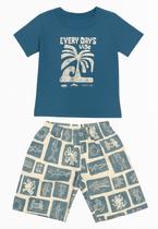 Pijama Infantil Masculino Malwee Algodão Estampado Confortável Noite
