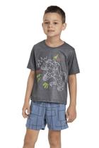 Pijama Infantil Masculino Mescla Escuro Dinossauro - Izitex