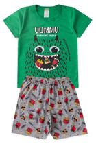 Pijama Infantil Masculino Verão Yummy - Hey Kids - Verde Pijama Infantil Masculino Verão Yummy - Hey Kids - Verde