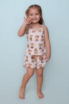Pijama Infantil Menina Alça Curto Dog's Pijama Infantil Menina Alça Curto Dog's