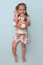 Pijama Infantil Menina Algodão Curto Dog's Pijama Infantil Menina Algodão Curto Dog's