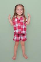 Pijama Infantil Menina Americano Algodão Vermelho