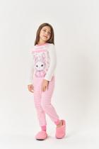 Pijama Infantil Menina Blusa E Calça Listrada Rosa Mundo Cinti Pijama Infantil Menina Blusa E Calça Listrada Rosa Mundo Cinti