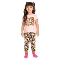 Pijama Infantil Menina Boneca E Girafa Rosa Brilha Kyly Pijama Infantil Menina Boneca E Girafa Rosa Brilha Kyly